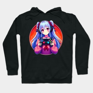 Vibrant Gamer Girl Hoodie
